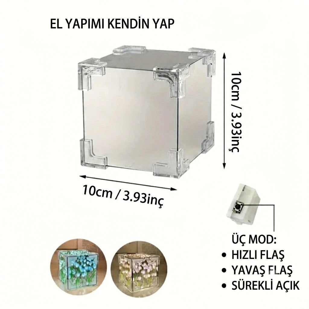 Sonsuz Lale Aynalı Gece Lambası